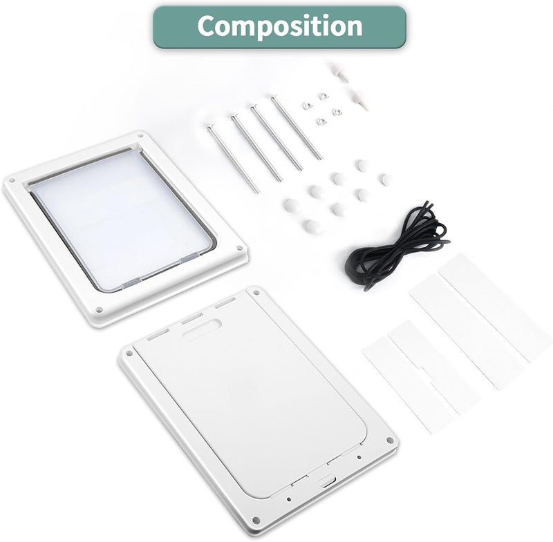 Lessmon Large Doggie Door with Magnetic Locking Panel for Home Security - Durable & Weatherproof 17x14 for Medium to Large Dogs, Cats, Pets. Easy to Install - Image 5